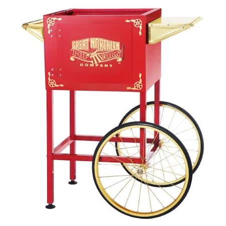 Great Northern Popcorn Machine Cart- Red Roosevelt Replacement Cart for 8 Ounce Poppers 254315MPK